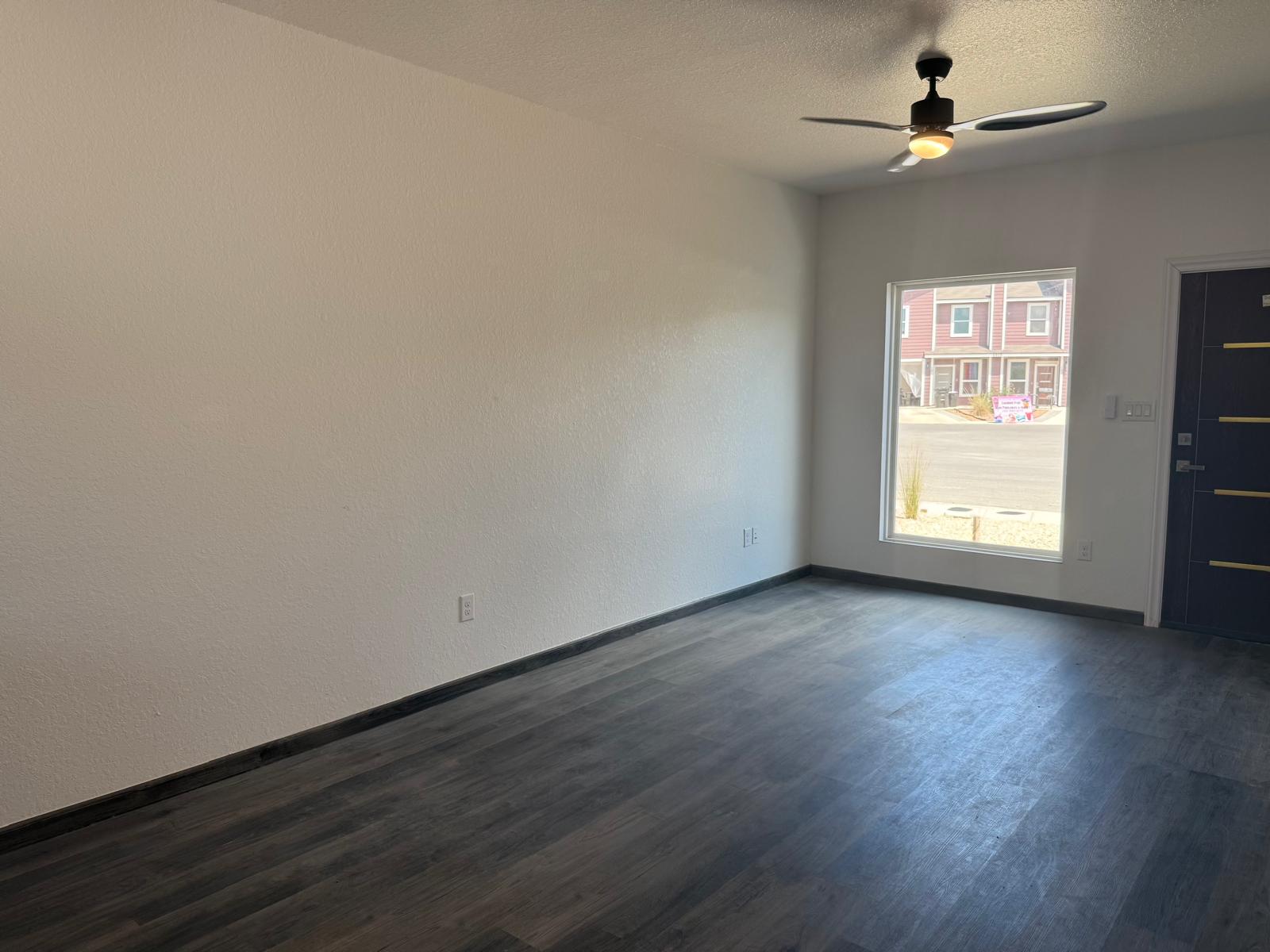 Unfurnished townhome room prepared for a future floor plan listing